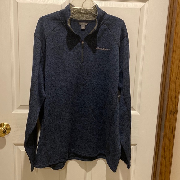 NWT Eddie Bauer blue quarter zip long sleeve